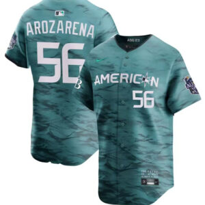 Men Tampa Bay Rays #56 Randy Arozarena Teal 2023 All-Star Flex Base Stittched Jersey