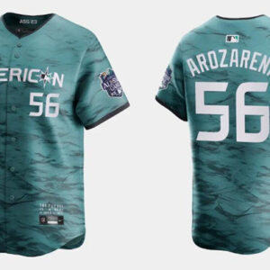 Men Tampa Bay Rays #56 Randy Arozarena Teal 2023 All-star Cool Base Stitched Baseball Jersey