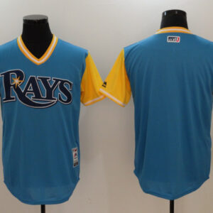 Men Tampa Bay Rays Majestic Royal/Light Yellow 2018 Players' Weekend Team Jersey