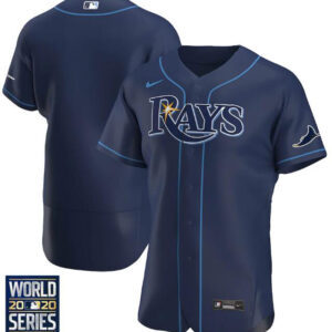 Men Tampa Bay Rays Navy 2020 World Series Bound Custom Stitched MLB Jersey