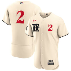 Men Texas Rangers #2 Marcus Semien Cream 2023 City Connect Flex Base Stitched Baseball Jersey