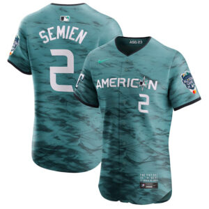 Men Texas Rangers #2 Marcus Semien Teal 2023 All-Star Flex Base Stittched Jersey