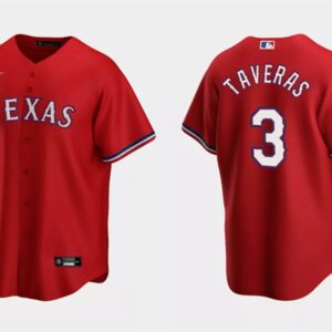 Men Texas Rangers #3 Leody Taveras Red Cool Base Stitched Baseball Jersey