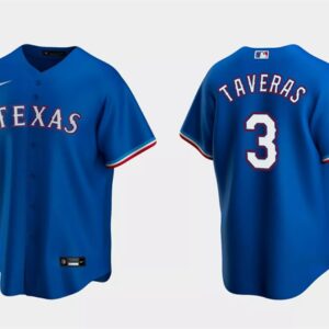 Men Texas Rangers #3 Leody Taveras Royal Cool Base Stitched Baseball Jersey