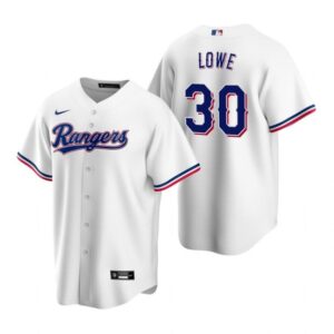 Men Texas Rangers #30 Nathaniel Lowe White Cool Base Stitched Baseball Jersey