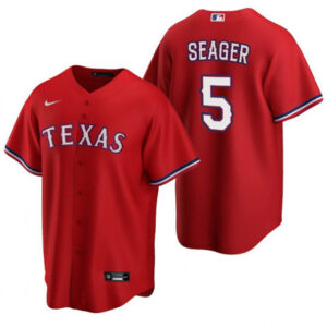 Men Texas Rangers #5 Corey Seager Red Cool Base Stitched Baseball Jersey