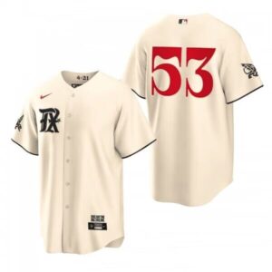 Men Texas Rangers #53 Adolis Garcia Cream 2023 City Connect Cool Base Stitched Baseball Jersey