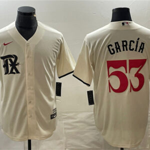 Men Texas Rangers #53 Adolis Garcia Cream City Connect Cool Base Stitched Baseball Jersey