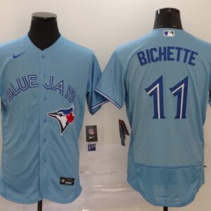 Men Toronto Blue Jays #11 Bo Bichette Blue Flex Base Stitched MLB Jersey