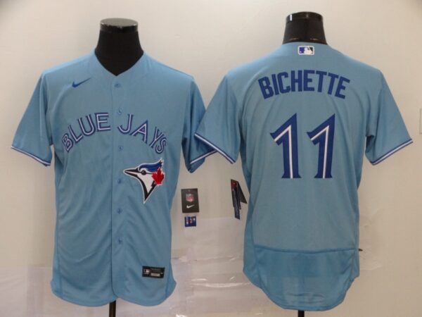 Men Toronto Blue Jays #11 Bo Bichette Blue Flex Base Stitched MLB Jersey