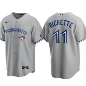 Men Toronto Blue Jays #11 Bo Bichette Gray Cool Base Stitched MLB Jersey