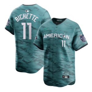 Men Toronto Blue Jays #11 Bo Bichette Teal 2023 All-star Cool Base Stitched Jersey