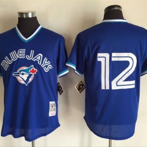 Men Toronto Blue Jays #12 Roberto Alomar Royal Blue Throwback Stitched MLB Jersey