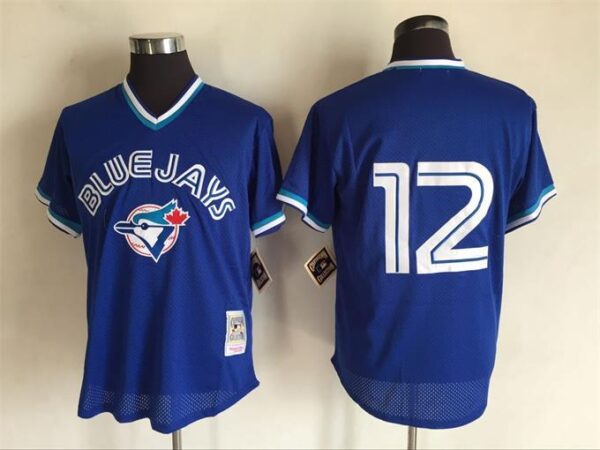 Men Toronto Blue Jays #12 Roberto Alomar Royal Blue Throwback Stitched MLB Jersey