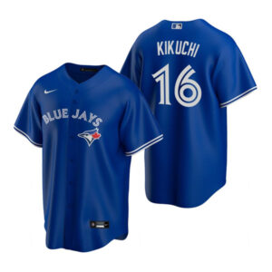 Men Toronto Blue Jays #16 Yusei Kikuchi Royal Cool Base Stitched Jersey