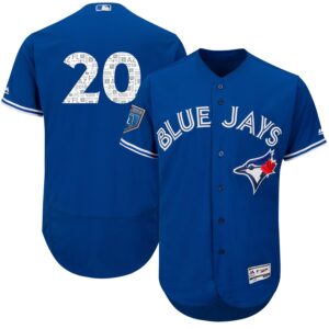 Men Toronto Blue Jays #20 Josh Donaldson Royal 2018 Spring Training Flexbase Stitched MLB Jersey