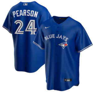 Men Toronto Blue Jays #24 Nate Pearson Royal Cool Base Stitched Jersey