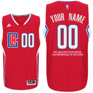 Mens Los Angeles Clippers Road Red Custom Message Jersey