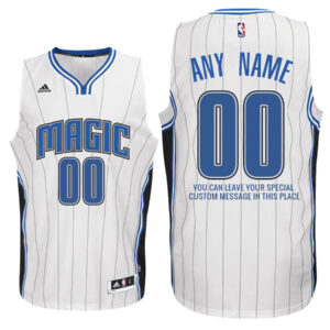 Mens Orlando Magic Home white Custom Message Jersey