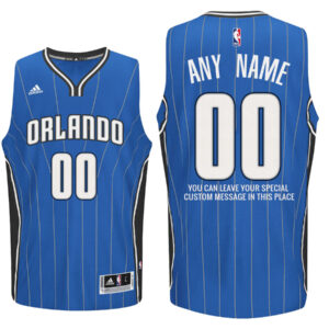 Mens Orlando Magic Road Blue Custom Message Jersey