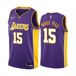 Metta World Peace Los Angeles Lakers Purple Statement 2011 Change Name Jersey