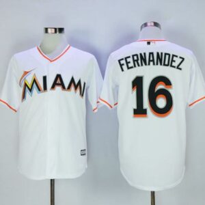 Miami Marlins #16 Jose Fernandez White Cool Base Stitched MLB Jersey