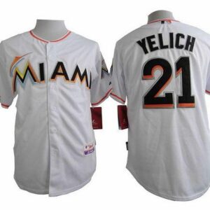 Miami Marlins #21 Christian Yelich White Cool Base Stitched MLB Jersey