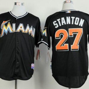 Miami Marlins #27 Giancarlo Stanton Black 2012 Alternate Stitched MLB Jersey