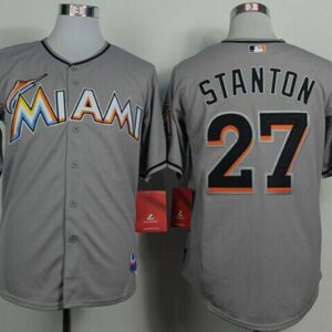 Miami Marlins #27 Giancarlo Stanton Grey 2012 Road Stitched MLB Jersey