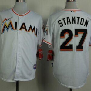 Miami Marlins #27 Giancarlo Stanton White 2012 Home Stitched MLB Jersey