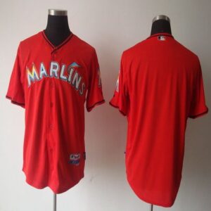 Miami Marlins Blank Red 2012 Alternate Stitched MLB Jersey