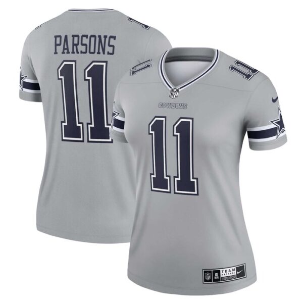 Micah Parsons Dallas Cowboys Women Inverted Legend Jersey - Silver