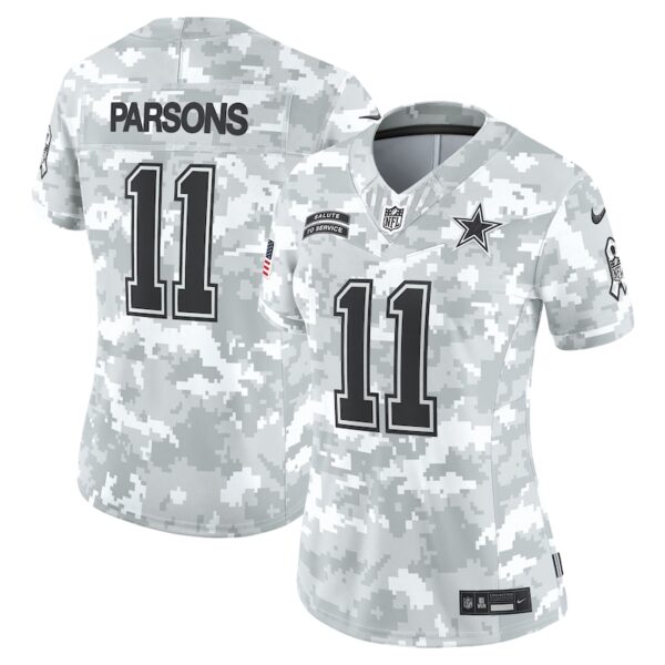 Micah Parsons Dallas Cowboys Women's 2024 Salute to Service Limited Jersey - Arctic Camo