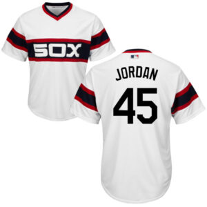 Michael Jordan #45 Chicago White Sox Cool Base White Alternate Jersey