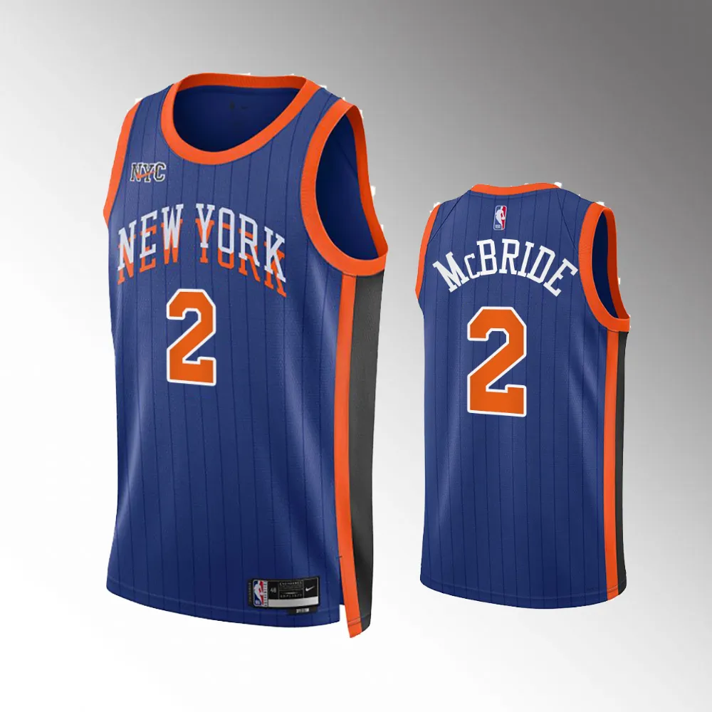 Miles McBride #2 Swingman New York Knicks 2023-24 City Edition Jersey - Blue