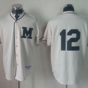 Milwaukee Brewers #12 Martin Maldonado Cream 1913 Turn Back The Clock Stitched MLB Jersey