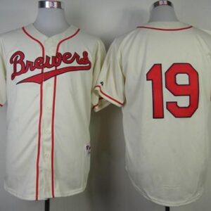 Milwaukee Brewers #19 Robin Yount Cream 1948 Turn Back The Clock Stitched MLB Jersey