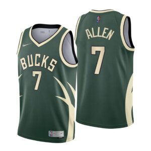 Milwaukee Bucks Earned Edition #7 Grayson Allen Green Swingman Jersey