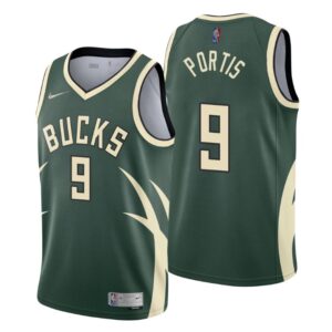 Milwaukee Bucks NO. 9 Bobby Portis Earned Edition Hunter Green Jersey