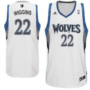 Minnesota Timberwolves #22 Andrew Wiggins Revolution 30 Swingman Home White Jersey