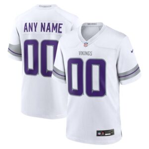 Minnesota Vikings Alternate Custom Game Jersey - White