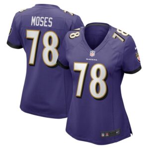 Morgan Moses Baltimore Ravens Women Game Player Jersey - Purple