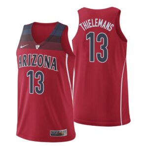 NCAA Arizona Wildcats #13 Omar Thielemans Red College Performance Basketball Jersey