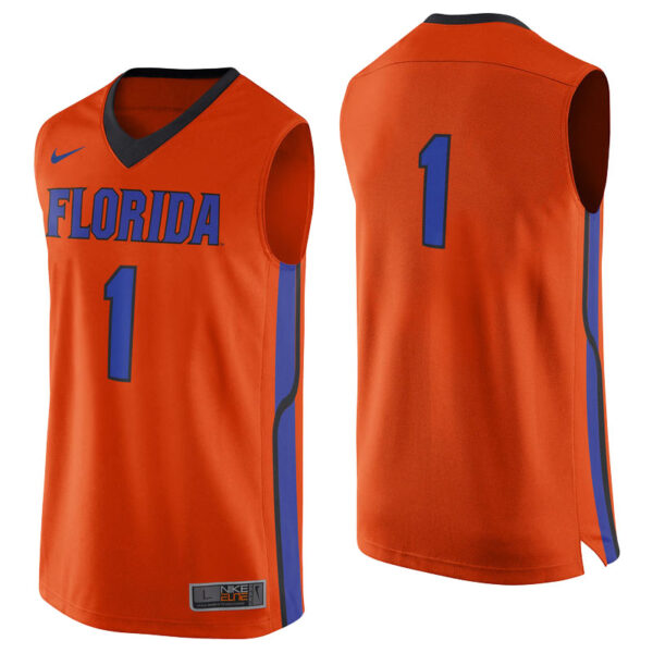 NCAA Florida Gators #1 Orange College Basketball Jersey