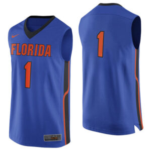 NCAA Florida Gators #1 Royal Blue College Basketball Jersey