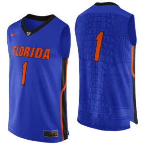 NCAA Florida Gators #1 Royal College Basketball Performance Jersey