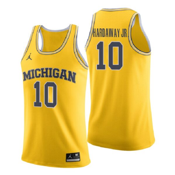 NCAA Michigan Wolverines #10 Tim Hardaway Jr. Gold College Performance Basketball Jersey