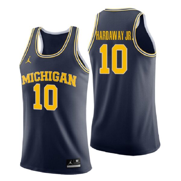 NCAA Michigan Wolverines #10 Tim Hardaway Jr. Navy College Performance Basketball Jersey