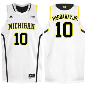 NCAA Michigan Wolverines #10 Tim Hardaway Jr. White College Basketball Jersey