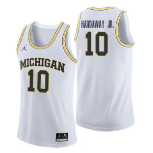 NCAA Michigan Wolverines #10 Tim Hardaway Jr. White College Performance Basketball Jersey